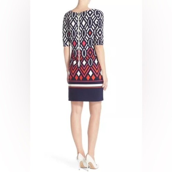 #27 ELIZA J • COLORFUL GEOMETRIC • SHEATH DRESS - Picture 3 of 9